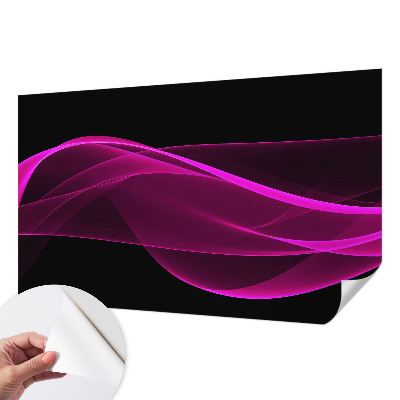 3D wall mural with pink ribbon motif