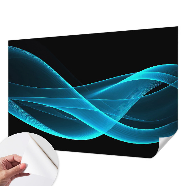 Baby room wall mural with an eye-catching wave pattern