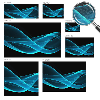 Baby room wall mural with an eye-catching wave pattern