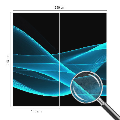 Baby room wall mural with an eye-catching wave pattern