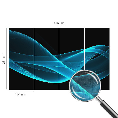 Baby room wall mural with an eye-catching wave pattern