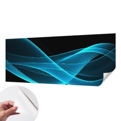 Baby room wall mural with an eye-catching wave pattern