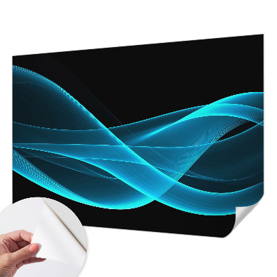 Baby room wall mural with an eye-catching wave pattern