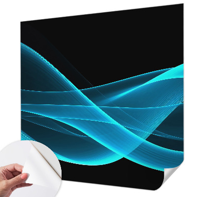 Baby room wall mural with an eye-catching wave pattern
