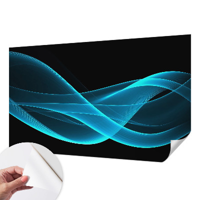 Baby room wall mural with an eye-catching wave pattern
