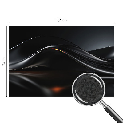 3D photo wallpaper mural with a metallic waves design