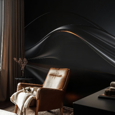 3D photo wallpaper mural Metallic waves
