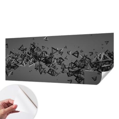 Children's wall mural with geometric abstract motif