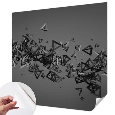 Children's wall mural with geometric abstract motif