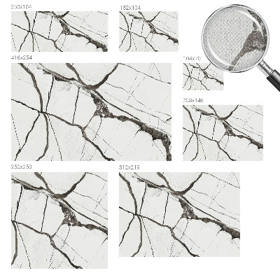 Peel and stick wall mural Marble cracks