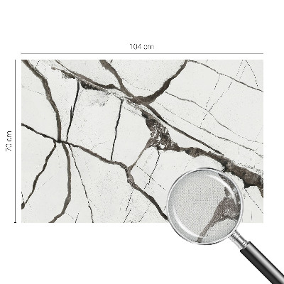 Peel and stick wall mural with a cracked marble design