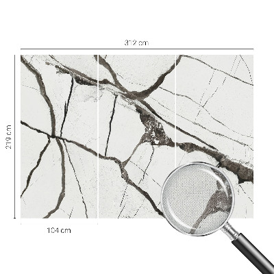 Peel and stick wall mural Marble cracks