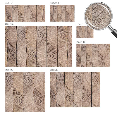 Self-adhesive wall mural with a wood grain wave pattern