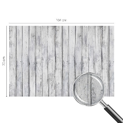 Removable wall mural with a wooden boards design