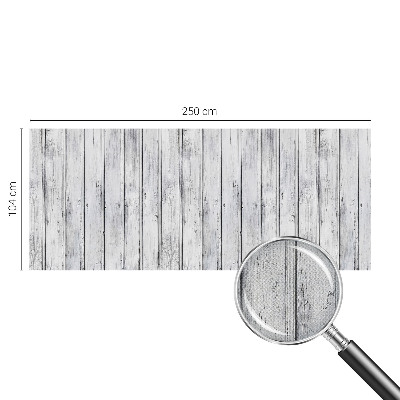 Removable wall mural with a wooden boards design