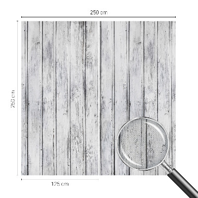 Removable wall mural with a wooden boards design
