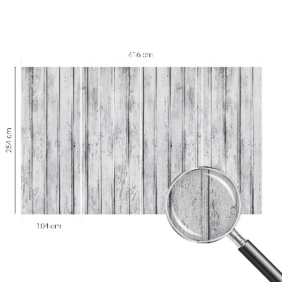 Removable wall mural with a wooden boards design