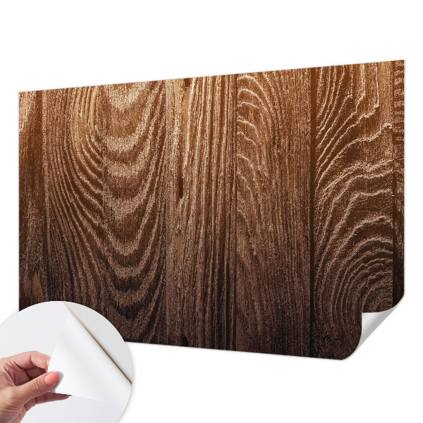 Removable wall mural wallpaper featuring a wooden ring pattern