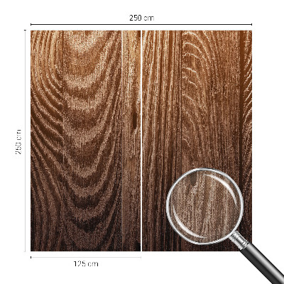 Removable wall mural wallpaper featuring a wooden ring pattern