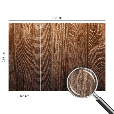 Removable wall mural wallpaper Wooden rings