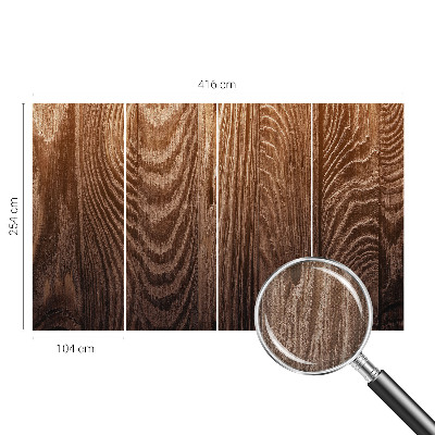 Removable wall mural wallpaper featuring a wooden ring pattern