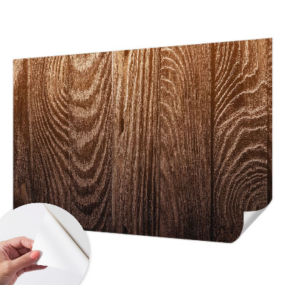 Removable wall mural wallpaper featuring a wooden ring pattern
