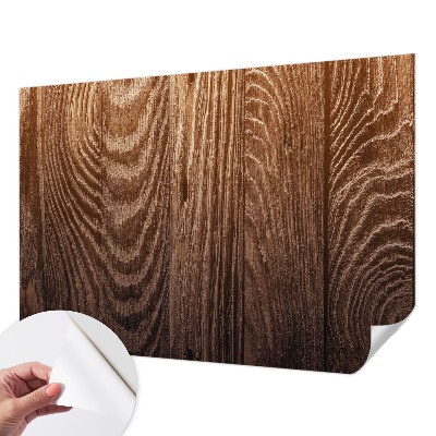 Removable wall mural wallpaper featuring a wooden ring pattern