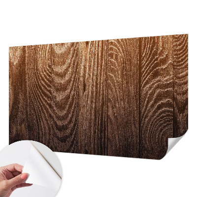 Removable wall mural wallpaper featuring a wooden ring pattern