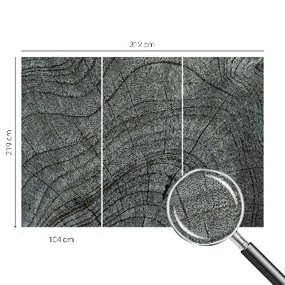 Peel and stick wall mural for living room with a natural wood grain pattern
