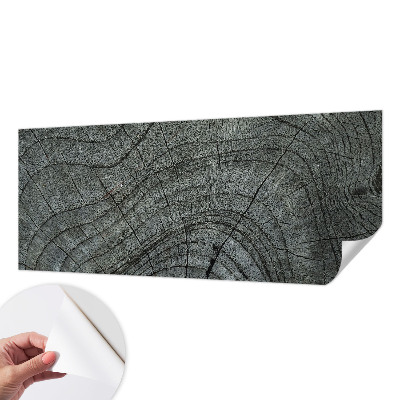 Peel and stick wall mural for living room with a natural wood grain pattern