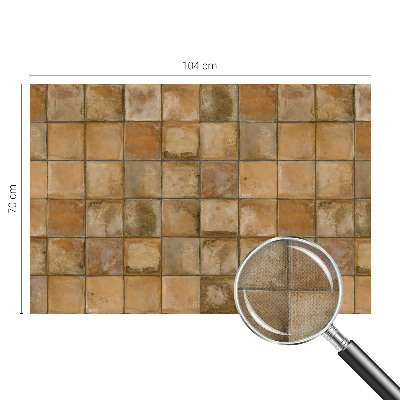 Peel and stick wall mural for kids' room with a rustic mosaic design
