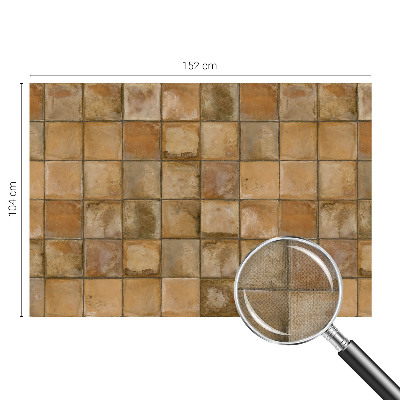 Peel and stick wall mural for kids' room with a rustic mosaic design
