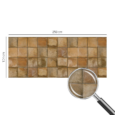 Peel and stick wall mural for kids' room with a rustic mosaic design