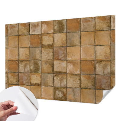 Peel and stick wall mural for kids' room Rustic mosaic