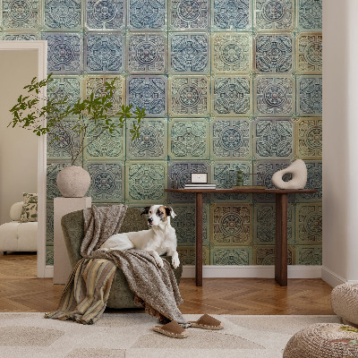 3D wall mural Geometric tiles