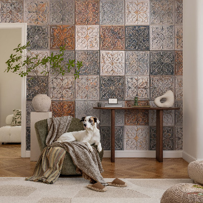 Nursery wall mural Ornamental tiles