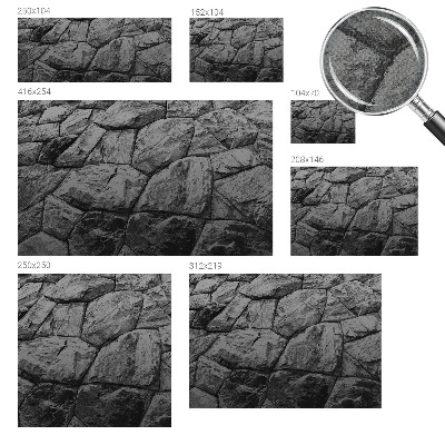 Baby room wall mural with stone texture