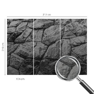 Baby room wall mural with stone texture