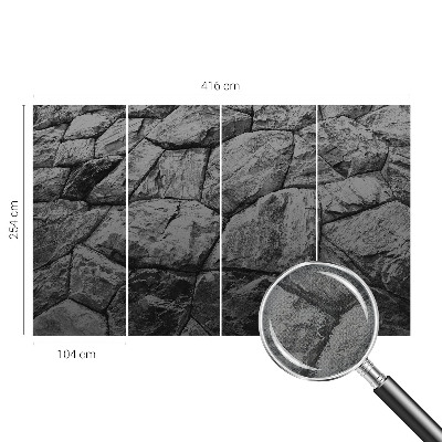 Baby room wall mural with stone texture