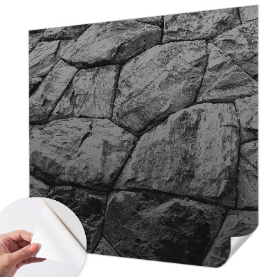 Baby room wall mural with stone texture