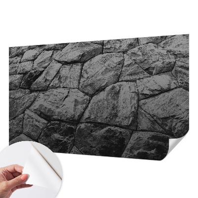 Baby room wall mural with stone texture