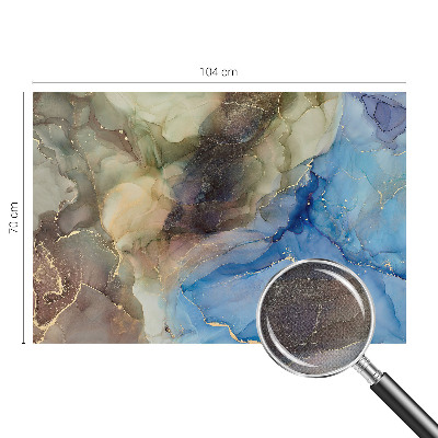 Peel and stick wallpaper mural with a colorful abstract design