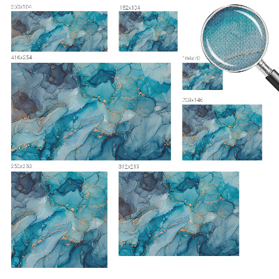 Self-adhesive wall mural Blue abstraction