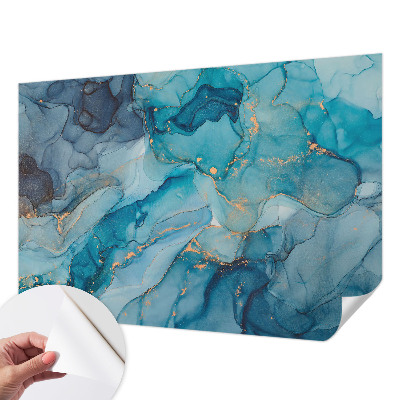 Self-adhesive wall mural Blue abstraction