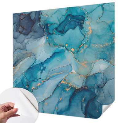 Self-adhesive wall mural Blue abstraction