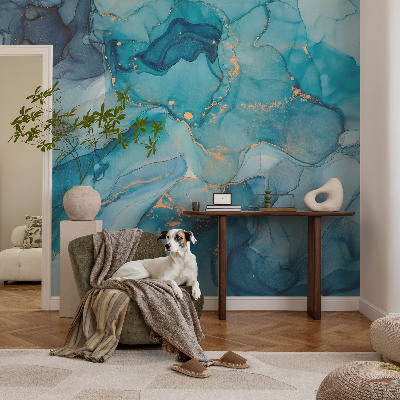 Self-adhesive wall mural Blue abstraction