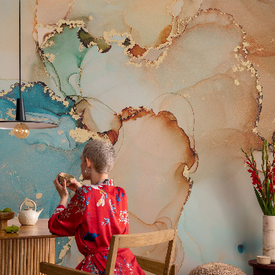 Self-adhesive photo wallpaper with a colorful abstract design