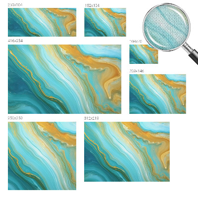 Stick-on wall mural with an abstract waves design