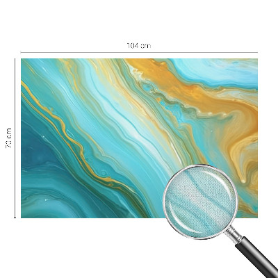 Stick-on wall mural with an abstract waves design