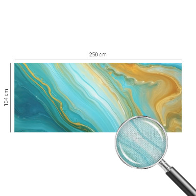 Stick-on wall mural with an abstract waves design